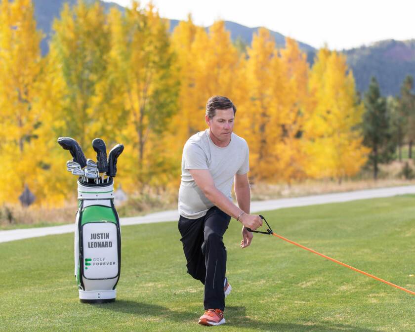Golfforever Justin Leonard Cable Rotation foundation golf exercise