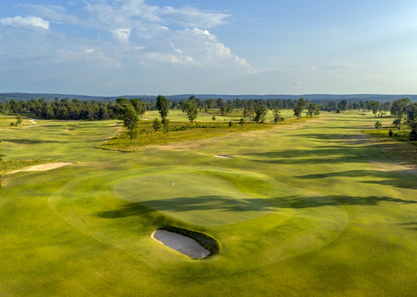The Loop at Forest Dunes' 12th hole on the Red course doubles as No. 6 on the Black course when played in reverse.