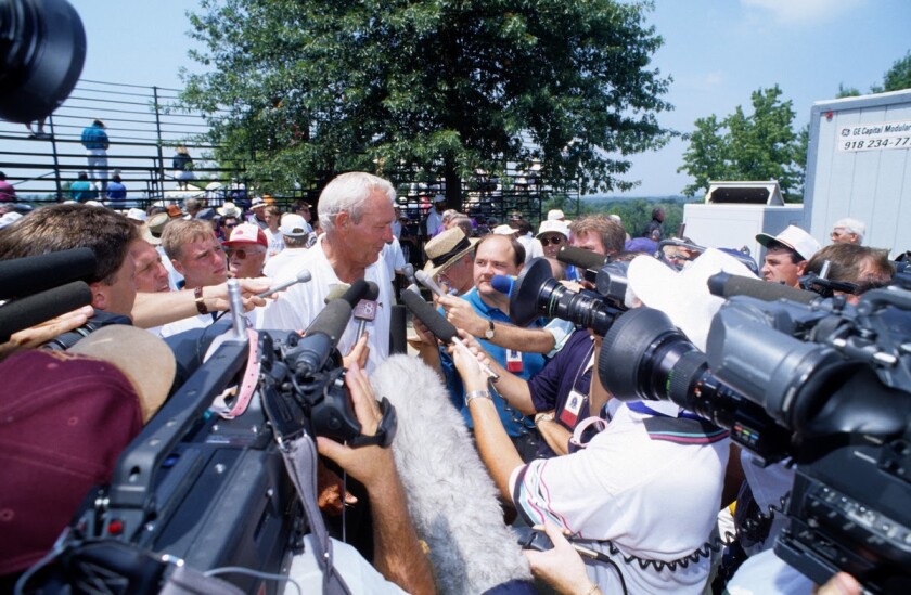 Arnold Palmer with media PGA of America photo