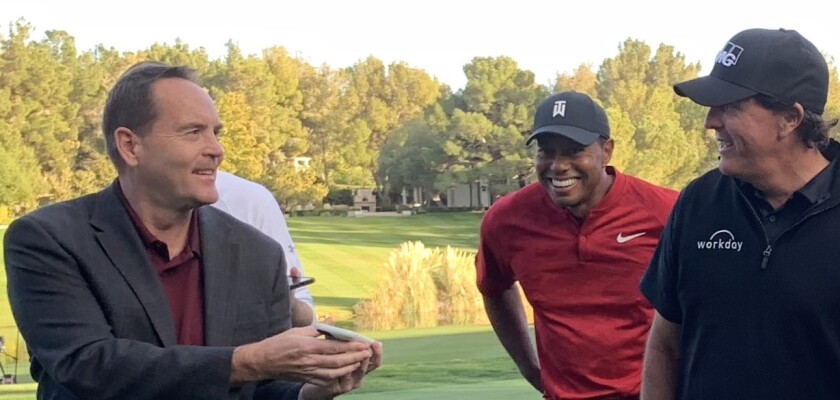 Brian Hurlburt interviews Tiger Woods and Phil Mickelson