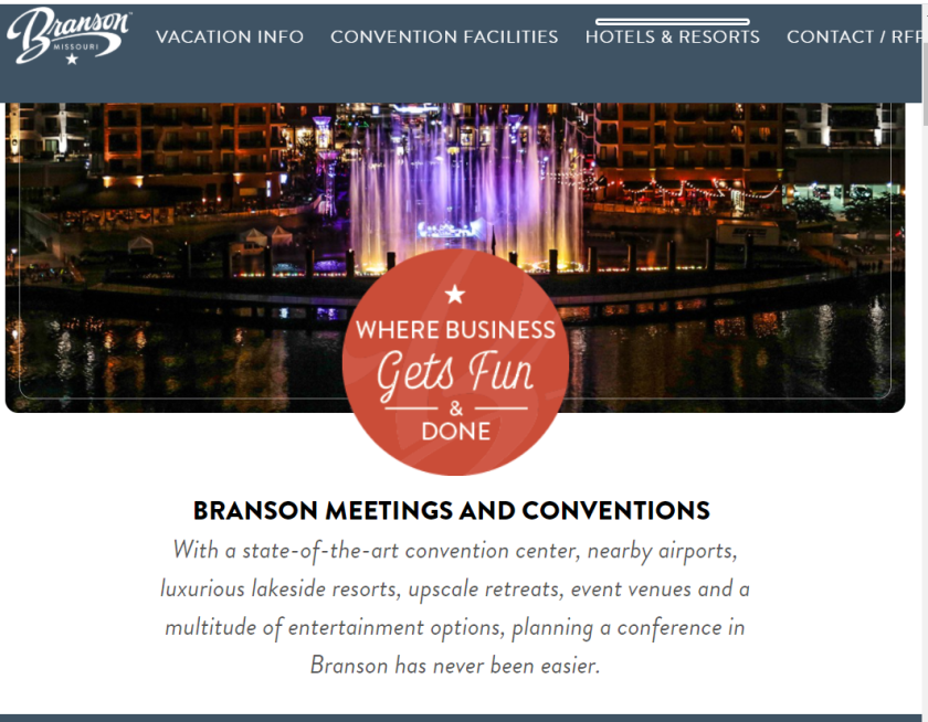 Explore Branson Meetings banner