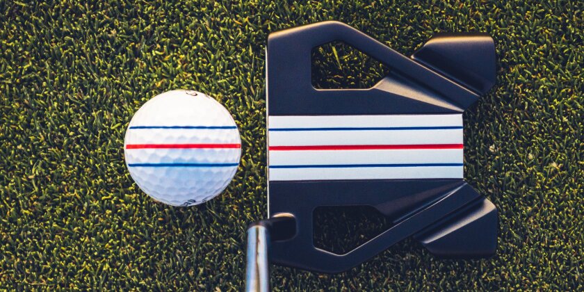 Triple-track putter and ball