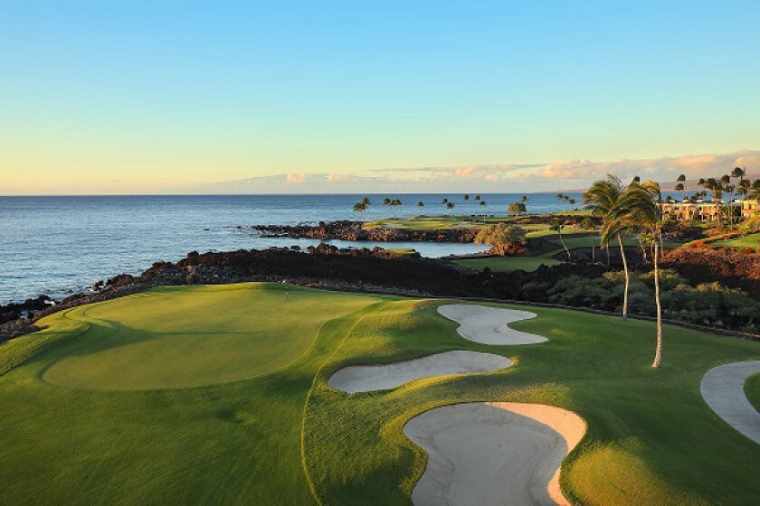 13th hole at Mauna Lani South in Hawaii