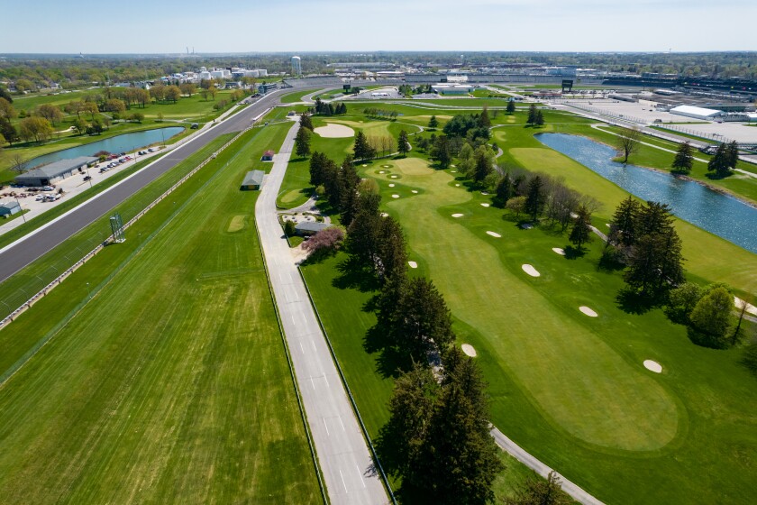 Brickyard Crossing: Infield holes | Backstretch