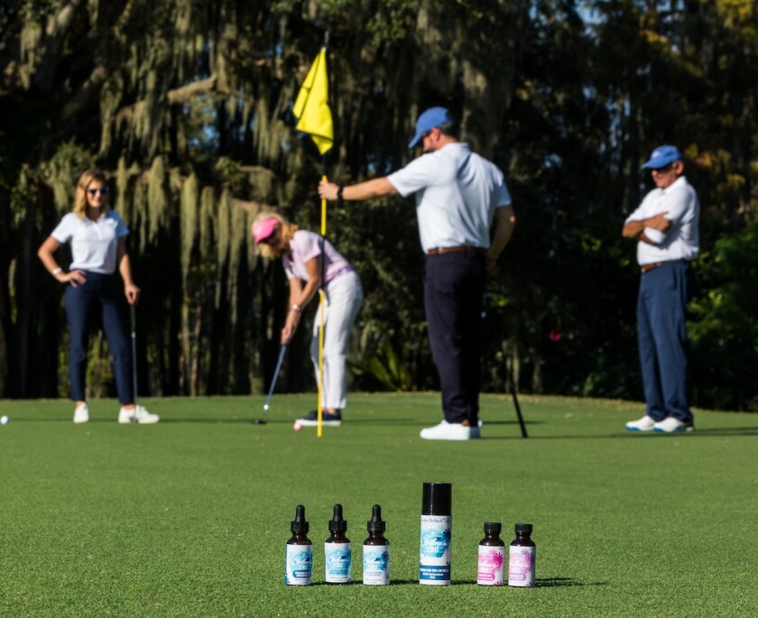 Chillax’n CBD products on golf course