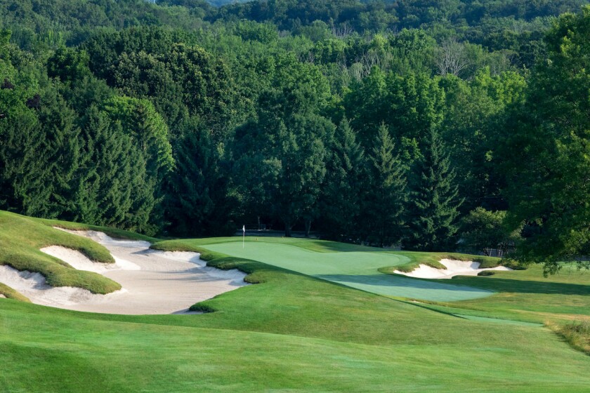 The 17th hole at Firestone Country Club's West Course