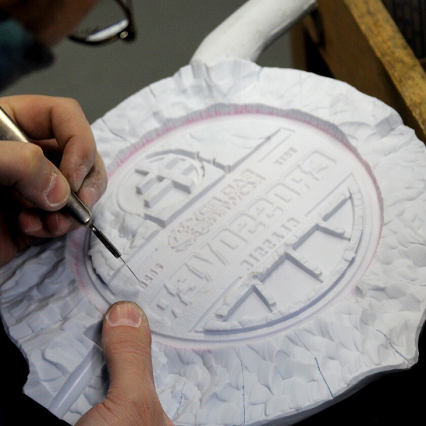 Malcolm DeMille's work on 2020 Crossover Classic trophy