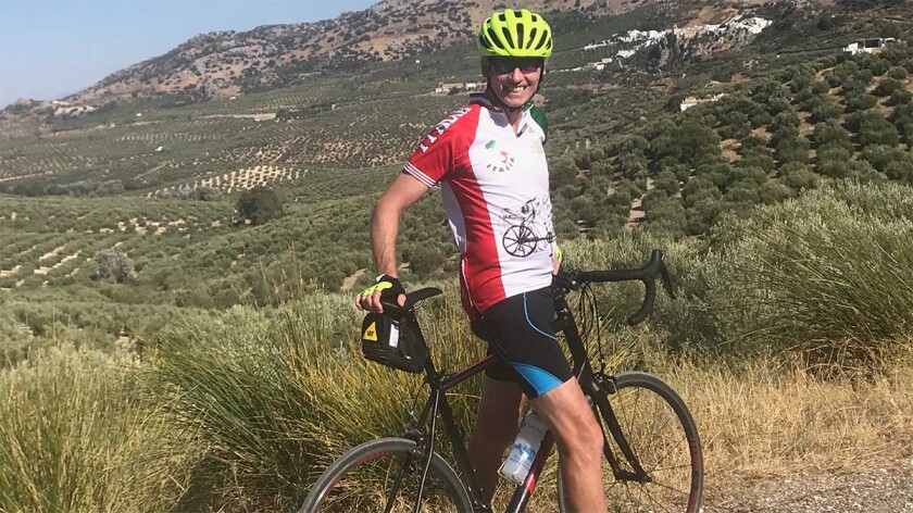 In his free time, Hill enjoys hitting the open road on his bike.