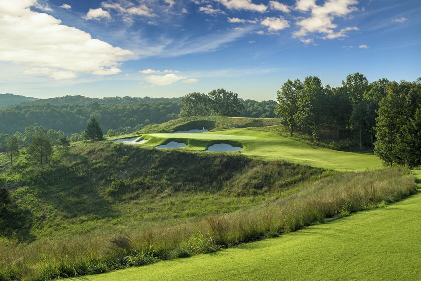 The 8th hole at Ozarks National Golf Course