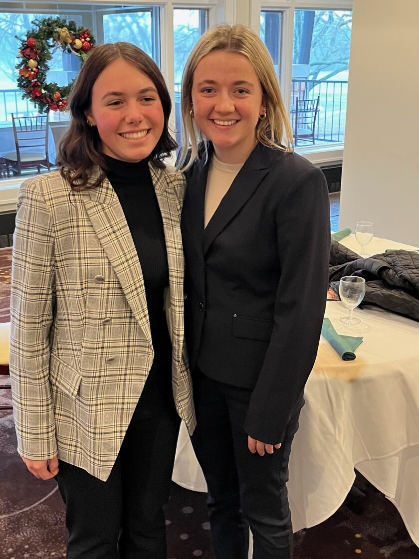 Naperville CC Evans Scholars Aubrey Nestoras (L) and Jordyn Cleary (R).jpg