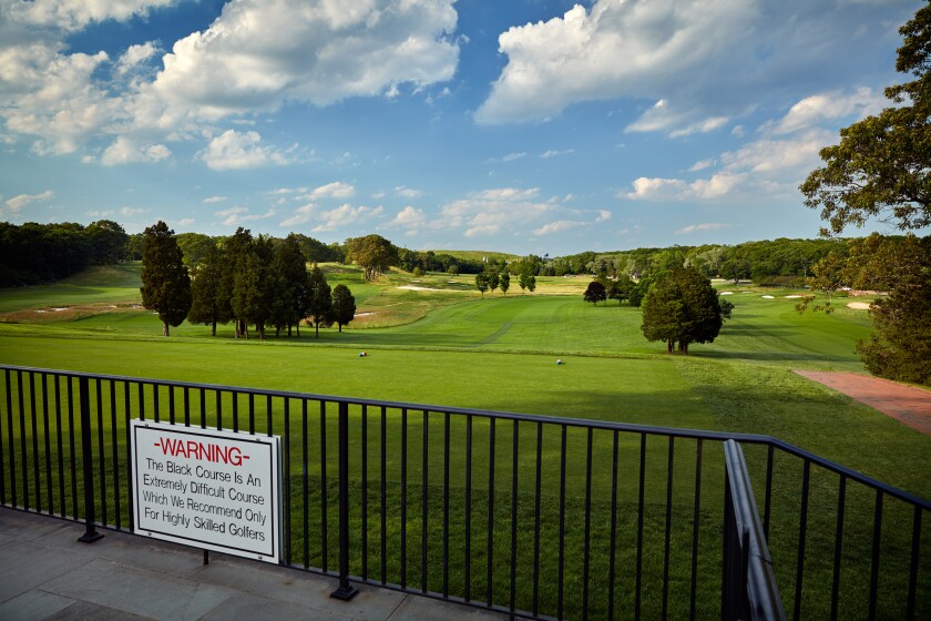 Bethpage State Park's Black Course — warning sign