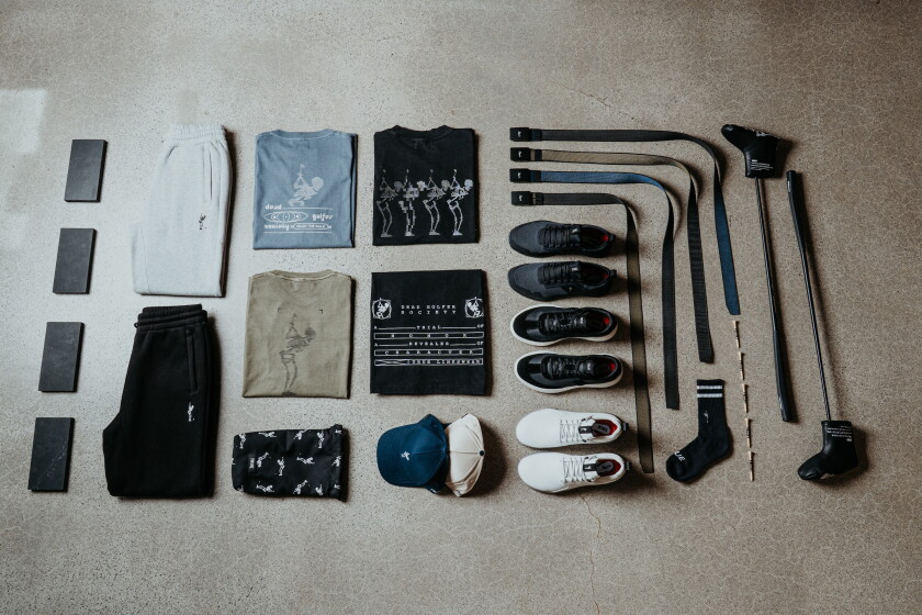 True Linkswear Dead Golfer collection laid out
